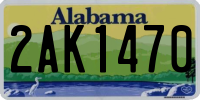 AL license plate 2AK1470