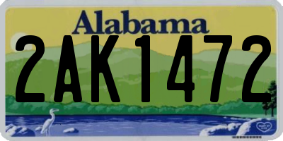 AL license plate 2AK1472