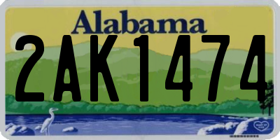 AL license plate 2AK1474