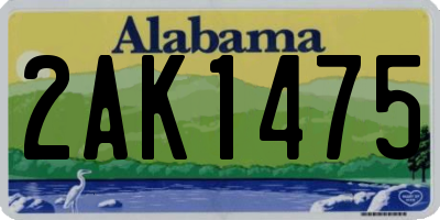 AL license plate 2AK1475