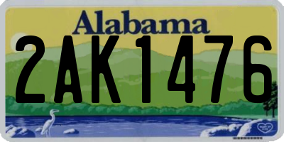 AL license plate 2AK1476