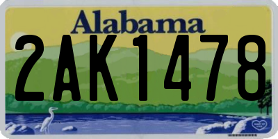 AL license plate 2AK1478