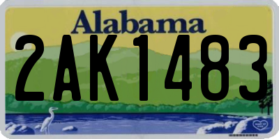 AL license plate 2AK1483