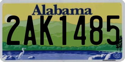 AL license plate 2AK1485