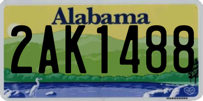 AL license plate 2AK1488