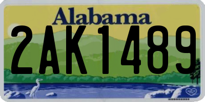 AL license plate 2AK1489