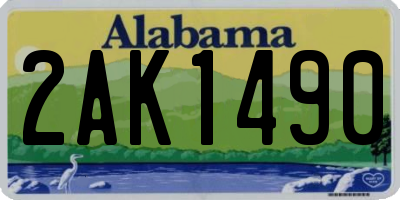 AL license plate 2AK1490