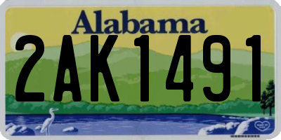 AL license plate 2AK1491