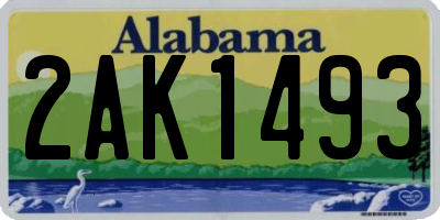 AL license plate 2AK1493