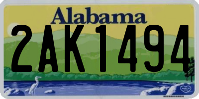 AL license plate 2AK1494