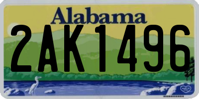 AL license plate 2AK1496