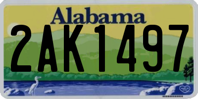 AL license plate 2AK1497