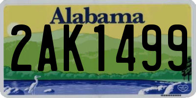 AL license plate 2AK1499