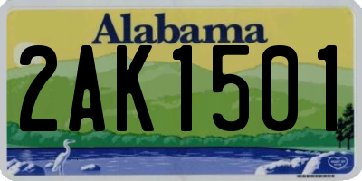 AL license plate 2AK1501