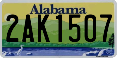AL license plate 2AK1507