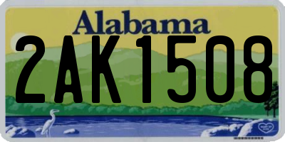 AL license plate 2AK1508