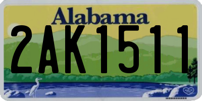 AL license plate 2AK1511