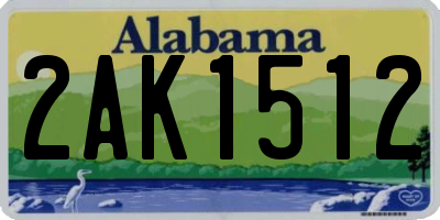 AL license plate 2AK1512
