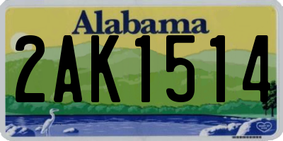 AL license plate 2AK1514