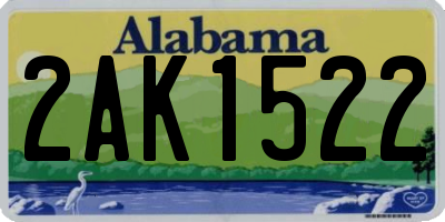 AL license plate 2AK1522