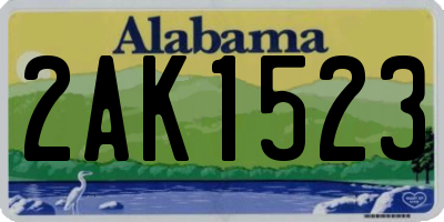AL license plate 2AK1523