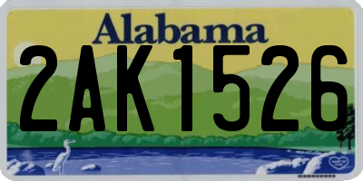 AL license plate 2AK1526