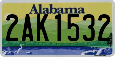 AL license plate 2AK1532