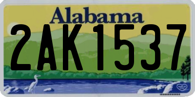AL license plate 2AK1537