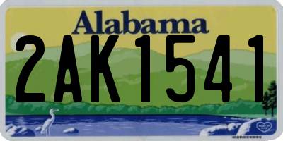 AL license plate 2AK1541