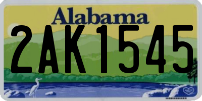 AL license plate 2AK1545