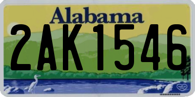 AL license plate 2AK1546