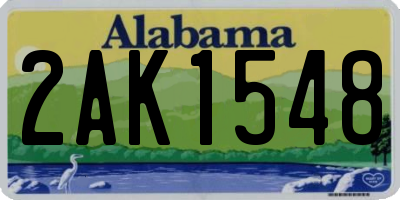 AL license plate 2AK1548