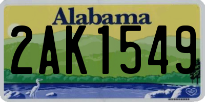 AL license plate 2AK1549