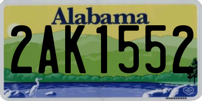 AL license plate 2AK1552