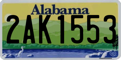 AL license plate 2AK1553