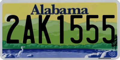 AL license plate 2AK1555