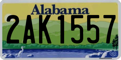 AL license plate 2AK1557