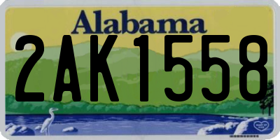 AL license plate 2AK1558