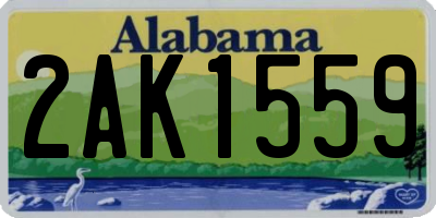 AL license plate 2AK1559