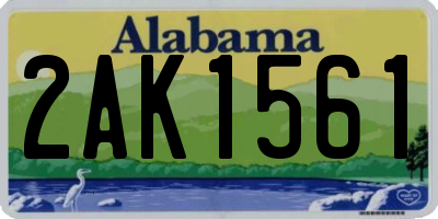 AL license plate 2AK1561