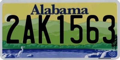 AL license plate 2AK1563