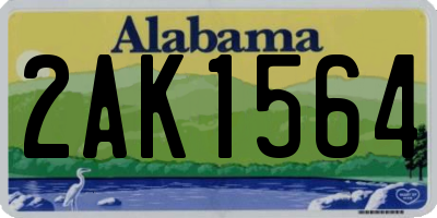 AL license plate 2AK1564