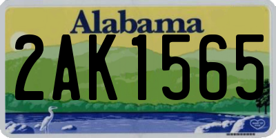 AL license plate 2AK1565