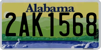 AL license plate 2AK1568