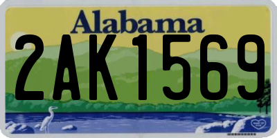 AL license plate 2AK1569