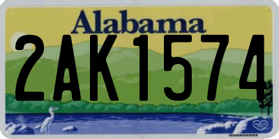 AL license plate 2AK1574