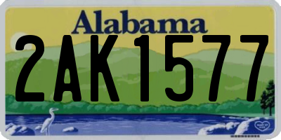 AL license plate 2AK1577