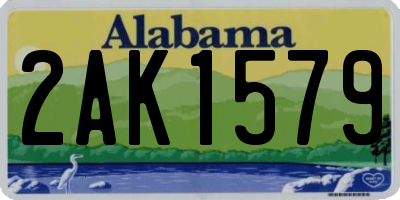 AL license plate 2AK1579