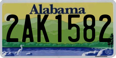 AL license plate 2AK1582