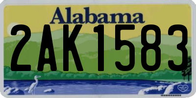 AL license plate 2AK1583